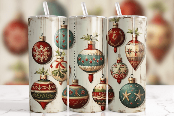 Download Rustic Old Ornaments Christmas Tumbler - Christmas Collection