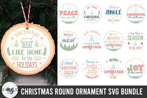 Download Christmas Round Ornaments SVG Bundle - Christmas Collection