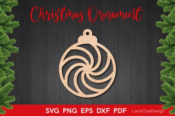 Download Round Christmas Lollipop Ornament SVG - Christmas Collection