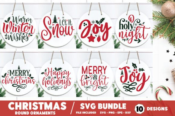 Download Christmas Round Ornaments SVG Bundle - Christmas Collection