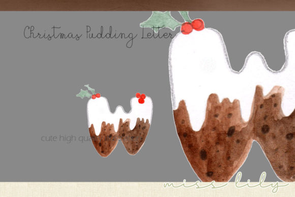 Download Christmas Pudding Letter W - Christmas Collection
