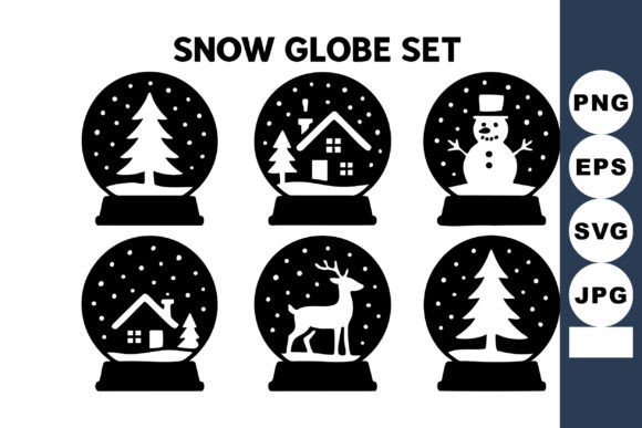 Download Snow Globe Set with Christmas Tree House - Christmas Collection